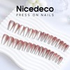 Nicedeco Cat Eyes Nails Tip Press on Nails Medium Coffin,