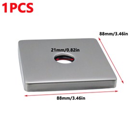 Antrader Square Shower Flange Cover,3.5 Inch Large Shower Arm Flange Universal Modern Escutcheon Cover Plate (Brushed Nickel),1Pcs