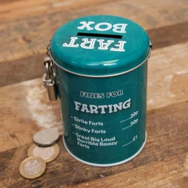 Boxer Gifts Fines Tin – Funny Men Husband Boyfriend – Joke Dad Father’s Day – Fart Gift for Him – Secret Santa Stocking Filler Present, Stainless Steel, Blue, 14,5x9x9cm