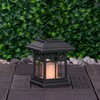 Sterno Home GL44258 Hanging Solar LED Light Flameless Candle Lantern,
