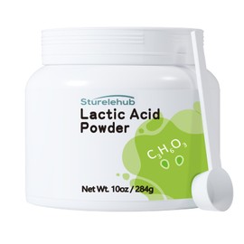 Sturelehub Lactic Acid Powder, 10OZ / 284g, Cosmetic Grade, Gentle Exfoliation, DIY Lactic Acid Facial Mask, Cream, Body Scrub and Homemade Cosmetics