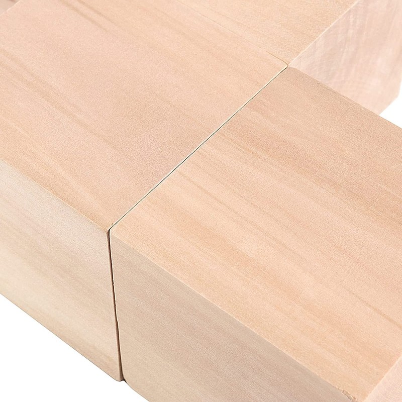HOIGON 4 PCS 2.75 x 2.75 x 2.75 Inch Wooden