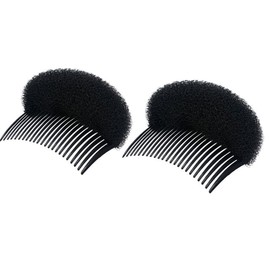 2Pcs Charming Bump It Up Volume Inserts Hair Comb Do Beehive Hair Styler Insert Tool Hair Base Styling Accessories for Women Girls (Black)
