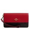 Coach Foldover Wristlet, IM/Walnut/Bold Red