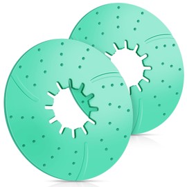 Threlaco 2 Pack 5th Wheel Hitch Lube Plate 10 Inch RV Camper Trailer Fifth Wheel Plate Disc Accessories for Trailer Safety Kit, 3/16 Inch Thick, Green