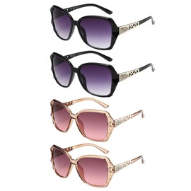 UILYNIU 4 Pcs Women Sunglasses, Women Large Sunglasses, Classic Retro Polarized Sunglasses, Big Frame Shades, Oversized Sun Glasses Eyewear, Vintage Fashion Ladies Sunglasses (Multicolor) (Multicolor)