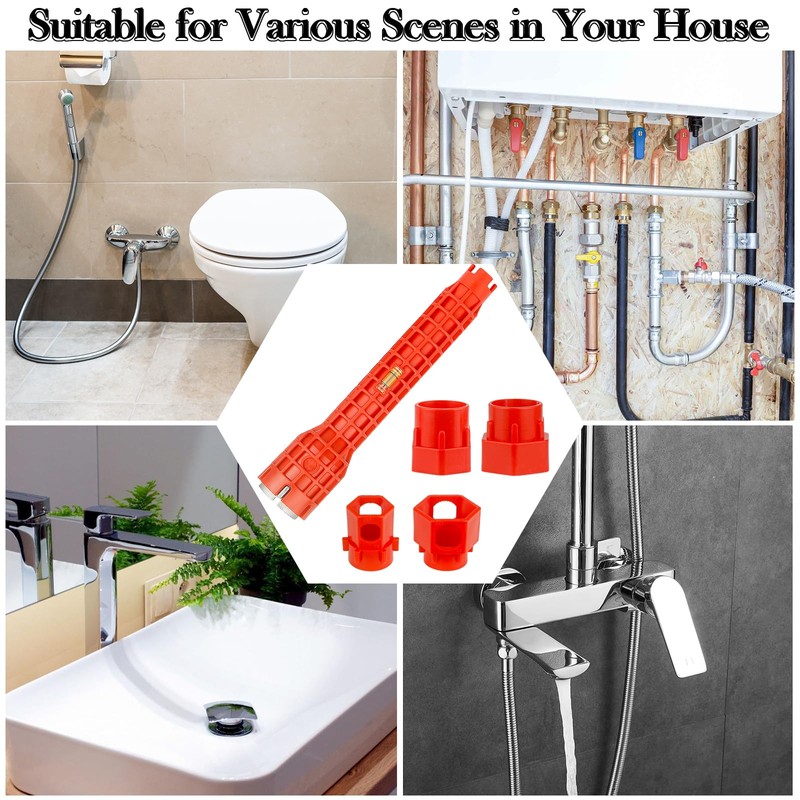 Faucet and Sink Installer Multi Tool, Basin Wrench, Multi-functional Wrench
