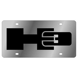 Eurosport Daytona- Compatible with -, H3 Hummer Logo - Stainless Steel License Plate