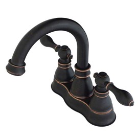 Kingston Brass FSC1616ACL American Classic Two Handle 4" Centerset Lavatory Faucet, Naples Bronze