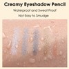 Waterproof Eyeshadow Pencil Creamy Long Lasting Eyeshadow Makeup (Silver)