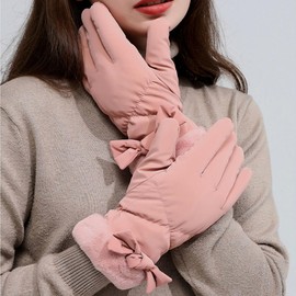 CAMSTIC Women’s Winter Windproof Water Resistant Touch Screen Warm Fleece Gloves, Pink