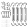 Quorvax Shade Sail Hardware Kit 6 Inch - Heavy-Duty Stainless