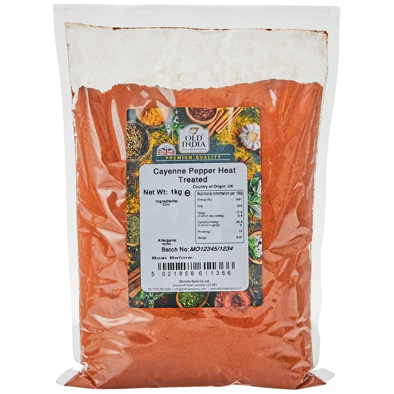 Old India Cayenne Pepper Heat Treated 1kg