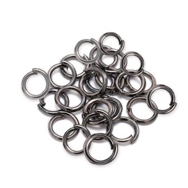 10mm Open Jump Rings, Metal Jewellery Making Findings Connector Rings, Black