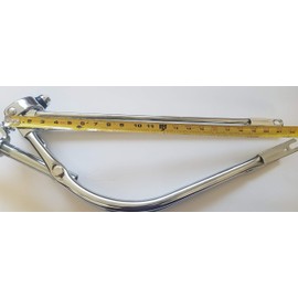Lowrider 26" Bent Spring Fork 1" Chrome. Bike Fork, Bicycle Fork, Bike Fork Bicycle Fork, Beach Cruiser Fork, Stretch Cruiser for, Limo