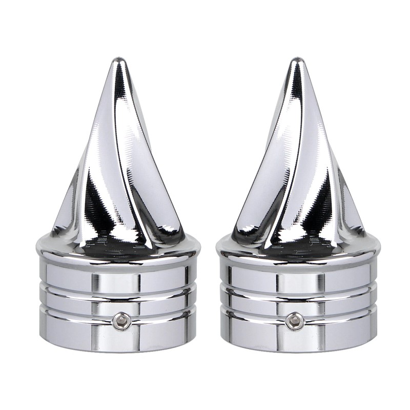 Unbranded Chrome Front Axle Nut Covers For Harley Road King