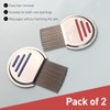 2 Pack Professional Stainless Steel Lice Comb, Reusable Lice and