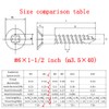 JOUGU Wood Screws #6 × 1-1/2 inch Torx Star Drive