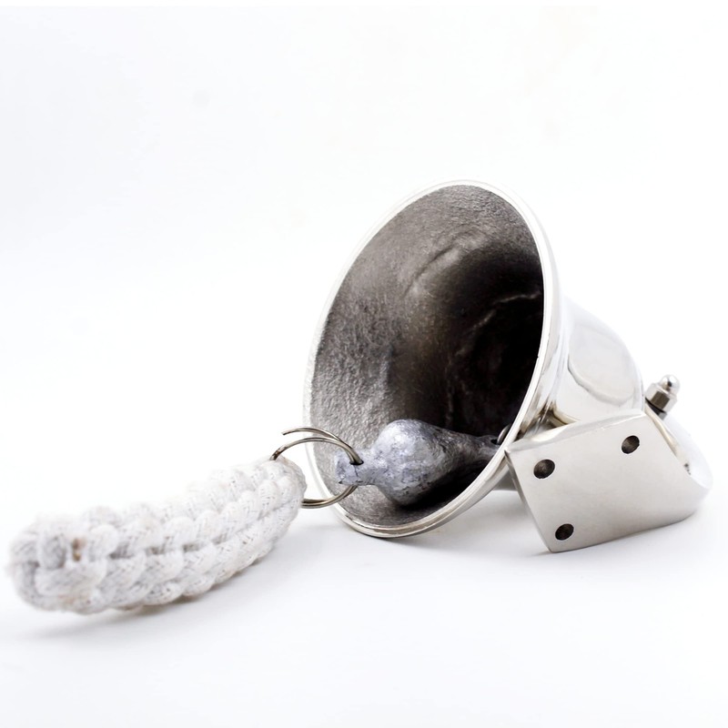 Nautical Wall Hanging Ship Bell 4", Silver Chrome