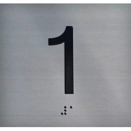 BUILDINGSIGNS.COM 1st Floor Elevator Jamb Plate Sign with Braille and Raised ...--REF24-1027
