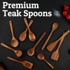 PriorityChef Premium Wooden Salad Servers - Handcrafted Teak Wood Spork