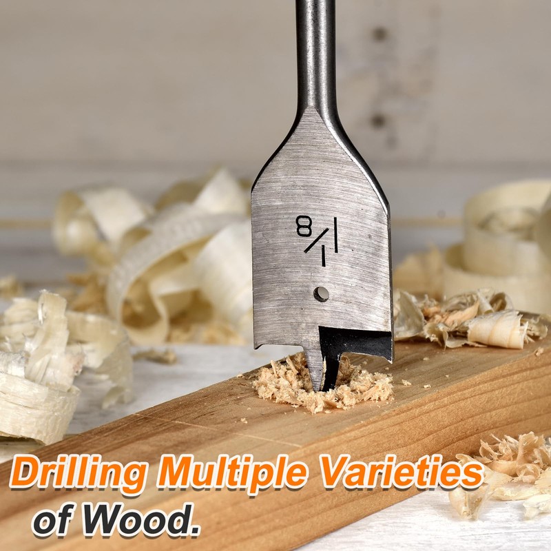 sourcing map 3Pcs Spade Drill Bit 3/4" Paddle Flat Bits