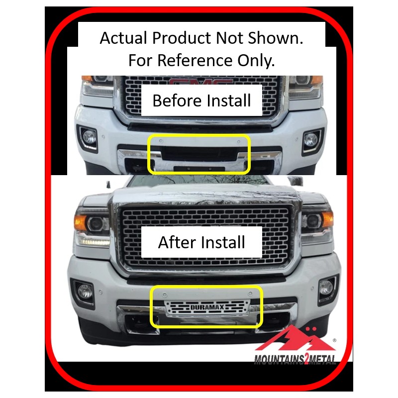 Mountains2Metal USMC Bumper Grille Insert Brushed SS fits 2015-2019 GMC
