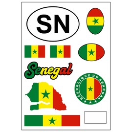 Daged Senegal Sticker Card Sticker Sheet – Car Motorcycle Biker Flag Decoration AK