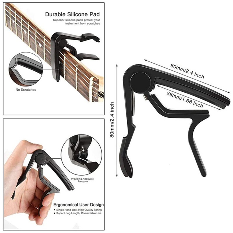50Pcs Guitar Accessories Kit Strings Picks Capo Finger Cot Tuner