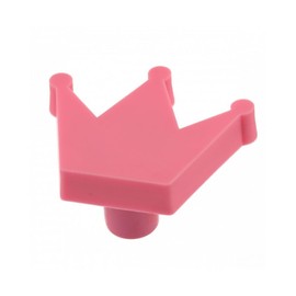 Gedotec Children's Rubber Furniture Handles | Crown - Pink | 1 Piece - Children's Handle Furniture | KID | Drawer Knob Elastic - Saliva-Resistant Rubber | Furniture Knob - Children's Room | Includes