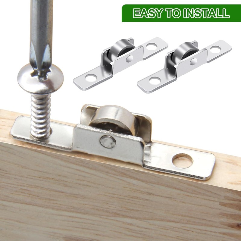 Zarique 12 Pack 3/8 inch Push-Pull Sliding Window Single Roller