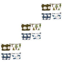 Abaodam 12pcs Stuffed Animal Storage Bag Zips Cute Wallet Mesh Pouch for Women Girls Portable Lightweight Chic