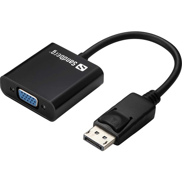 Sandberg Adapter DisplayPort>VGA, DisplayPort to VGA Adapter, Full HD 1920