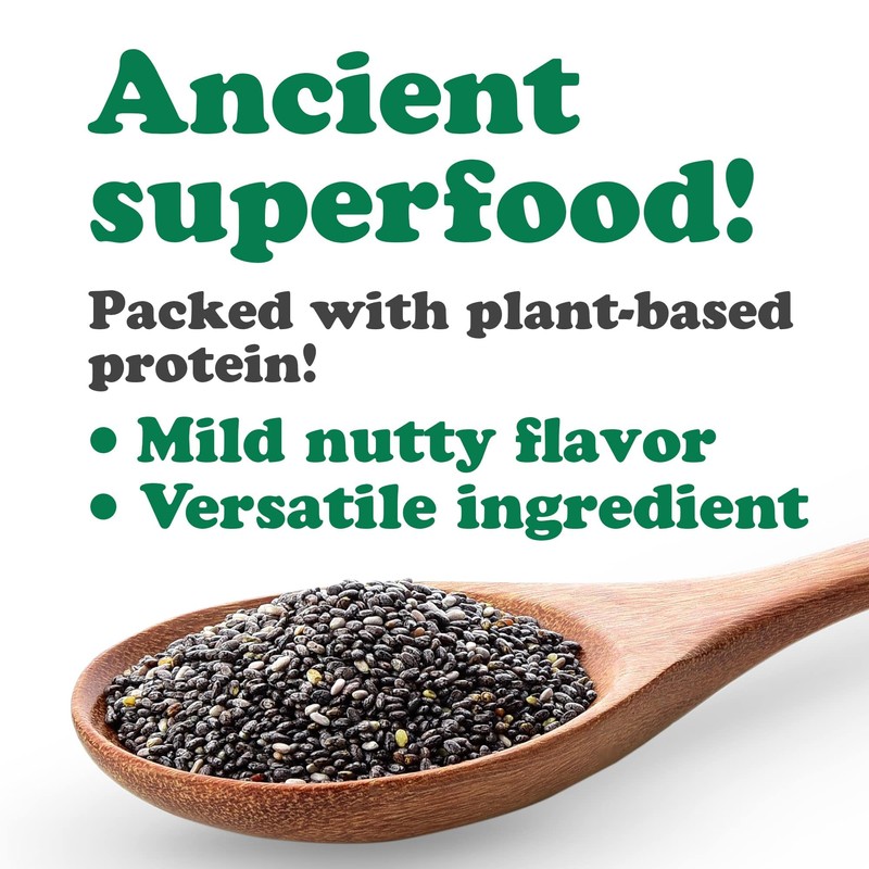 Food to Live Black Chia Seeds, 8 Ounces – Whole,