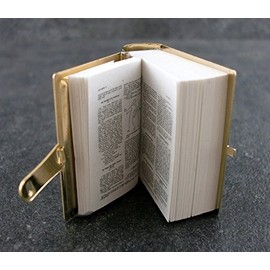 Dollhouse Bible Metal Binding Pages Printed 1:12 Miniature Church Accessories