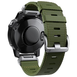 EKINGEEK Adjustable 22mm Nylon Bands for Garmin Fenix 7/6/5 & Forerunner 955/965 - Quick Fit 22mm Wrist Band for EPIX 2 & MARQ- Nylon Watch Band for GARMIN