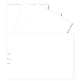 A6 Postcards / Singles - White - 105 x 148 mm - 250 gr - matte linen hammered 75 Stück Weiß - matt