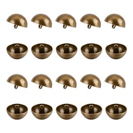 UNICRAFTALE 20 Pieces 23 mm Diameter Semicircular Shaft Blazer Buttons Metal Half Ball Dome Buttons Antique Bronze Sewing Buttons Alloy Shank Buttons for DIY Sewing Clothing Coats Home Clothing