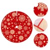 ANBOO Christmas Tree Blanket, Round, Red, 90 cm Large Christmas