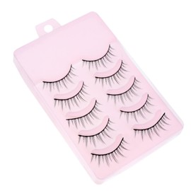 FRCOLOR Charming Natural False Eyelashes Set 5 Pairs for Women Girl Cosmetics Accessory Natural Look Easy Application