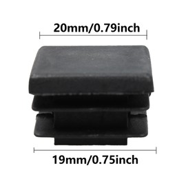 Septe 3/4" Square Plastic Plugs,Black Tubing End Plastic Caps for Square Tube, Chair Legs, Table Legs(30Pcs)