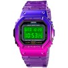 Gosasa Gradient Color Silicone Plating Digital Electronic Waterproof Sports Wristwatches