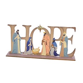 Milageto Nativity Scene Ornament Easter Sculpture Xmas Decor Decoration Religious Gift Religious Nativity Scene Decor for Home Indoor