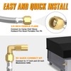 12FT RV Quick Connect Propane Hose with 1/4" Safety Shutoff