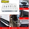 100PCS Retainer Clips Body Bumper Rivet Retainer Trim Molding Push