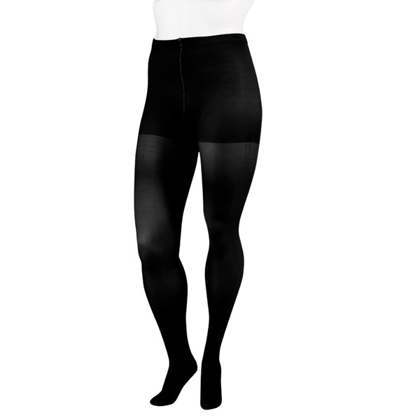 Juzo 2081 Soft Short Elastic Pantyhose w/Open Toe-Size II-Black