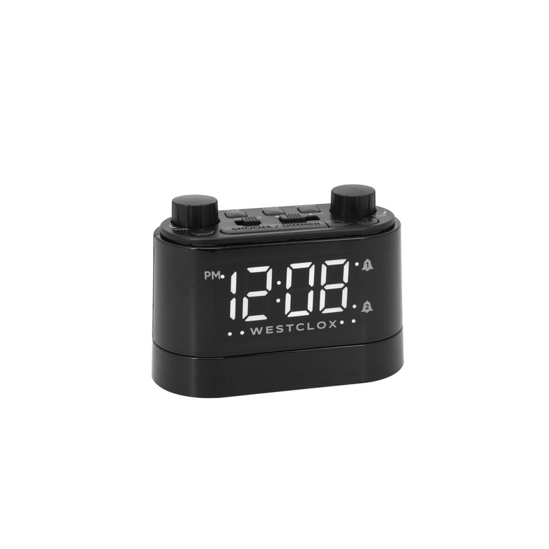 Westclox Vibrating Bed Shaker Alarm Clock with Adjustable Intensity and