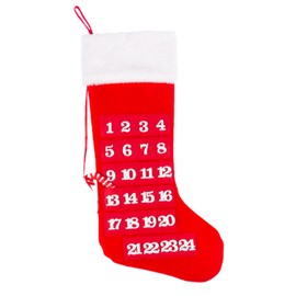 Christmas Countdown Calendar With Pockets Fabric Rocking Party Large Felt Christmas Advent Calendar Felt Christmas Stocking Advent Calendar for Christmas Hanging Decoration