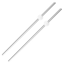 EMSea Set of 2 Sink Pop-Up Drain Arm Rods, 13.5 mm Plastic Ball Diameter, 200 mm Length, Pop Up Waste Lever Stainless Steel Replacement Part