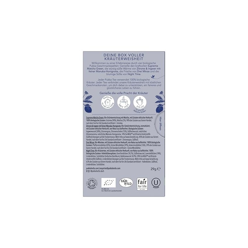 Pukka Tea Organic Herbal Tea Selection Pack of 3 60
